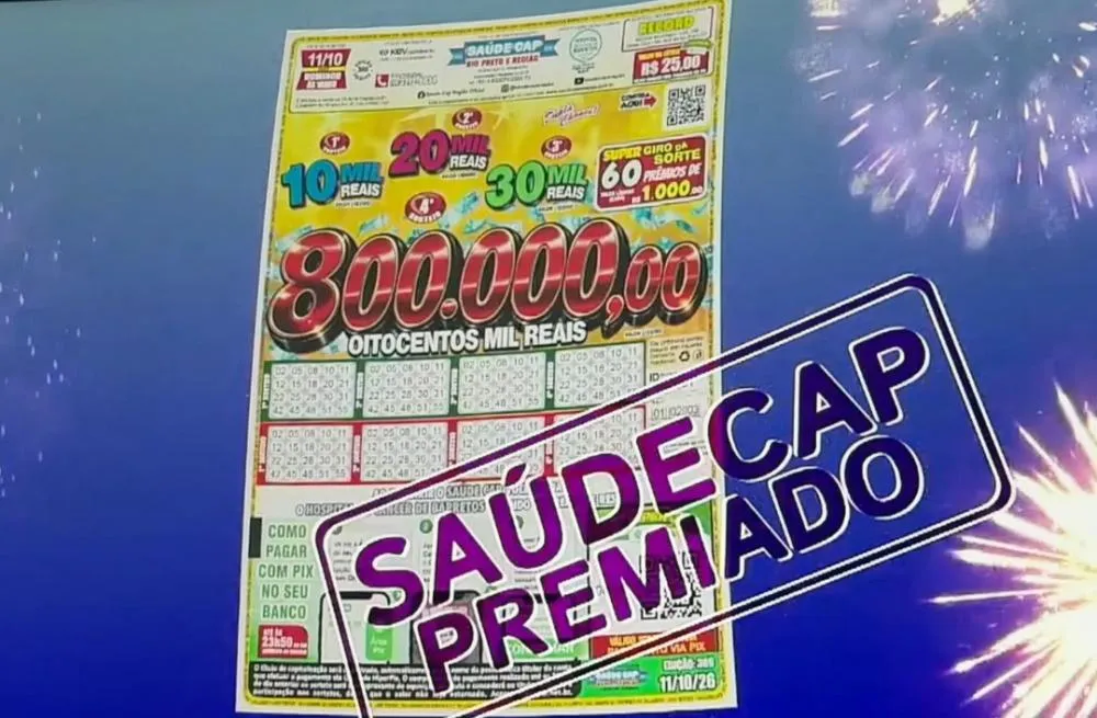 Morador de Paranapuã divide prêmio de R$ 800 mil do Saúde Cap neste domingo